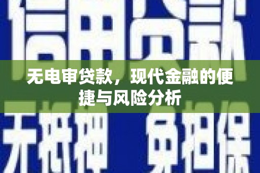 沂南无电审贷款，现代金融的便捷与风险分析