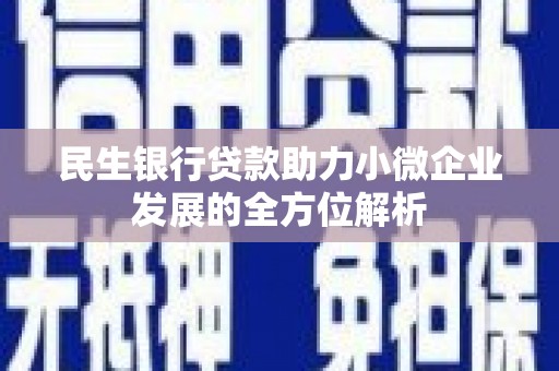 沂南民生银行贷款助力小微企业发展的全方位解析