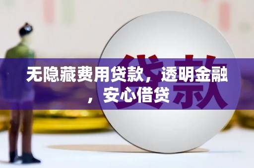沂南无隐藏费用贷款，透明金融，安心借贷
