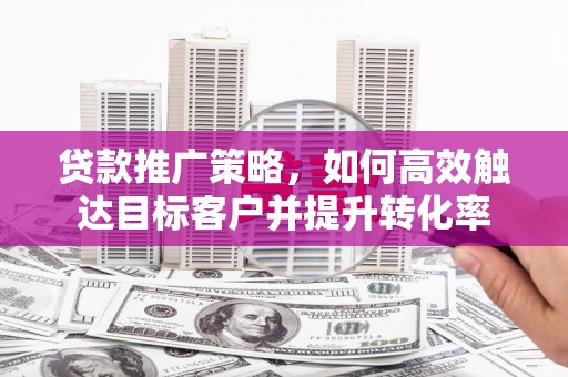沂南贷款推广策略，如何高效触达目标客户并提升转化率