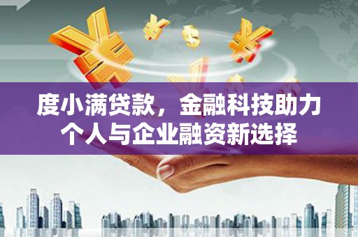 沂南度小满贷款，金融科技助力个人与企业融资新选择