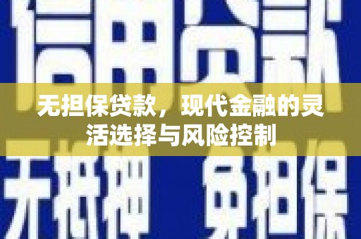 沂南无担保贷款，现代金融的灵活选择与风险控制
