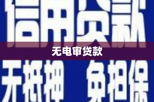 沂南无电审贷款