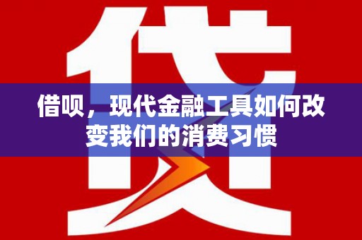 沂南借呗，现代金融工具如何改变我们的消费习惯