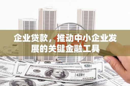 沂南企业贷款，推动中小企业发展的关键金融工具