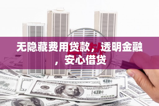 沂南无隐藏费用贷款，透明金融，安心借贷