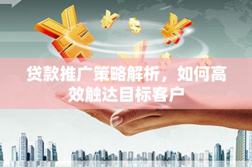 沂南贷款推广策略解析，如何高效触达目标客户
