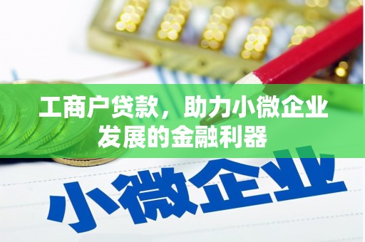 沂南工商户贷款，助力小微企业发展的金融利器