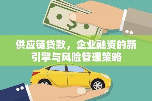 沂南供应链贷款，企业融资的新引擎与风险管理策略