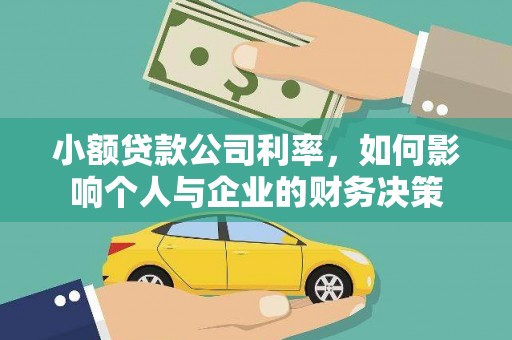 沂南小额贷款公司利率，如何影响个人与企业的财务决策