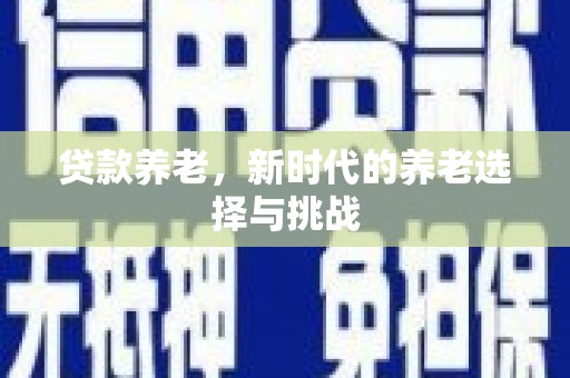 沂南贷款养老，新时代的养老选择与挑战