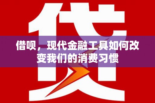 沂南借呗，现代金融工具如何改变我们的消费习惯