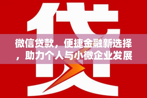 沂南微信贷款，便捷金融新选择，助力个人与小微企业发展