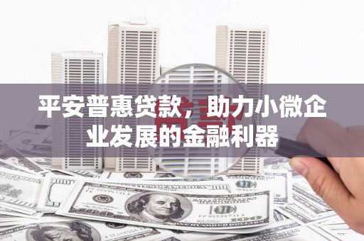 沂南平安普惠贷款，助力小微企业发展的金融利器