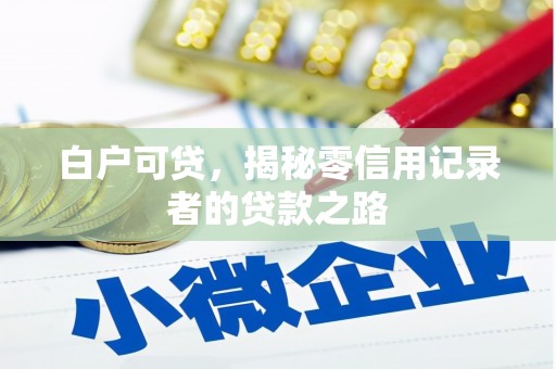 沂南白户可贷，揭秘零信用记录者的贷款之路